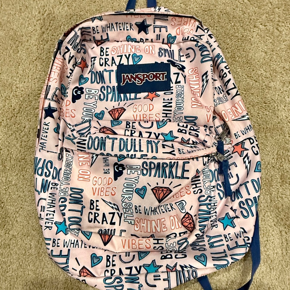 JANSPORT Girls Pink Doodle Backpack